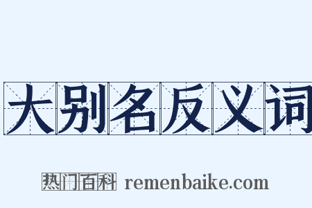 大别名反义词是什么意思的图片